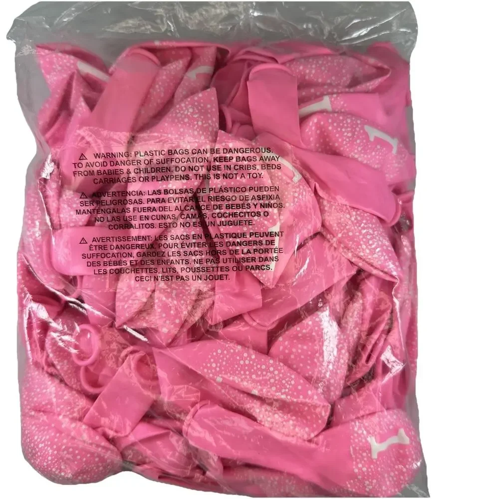 Pink Paradise #1 Printed Latex 1st Birthday Balloons Girl - 12